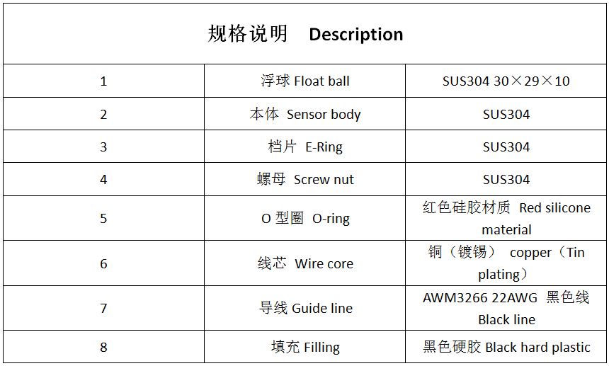 LSS1A29-1/8PF 液位傳感器 浮球開(kāi)關(guān)