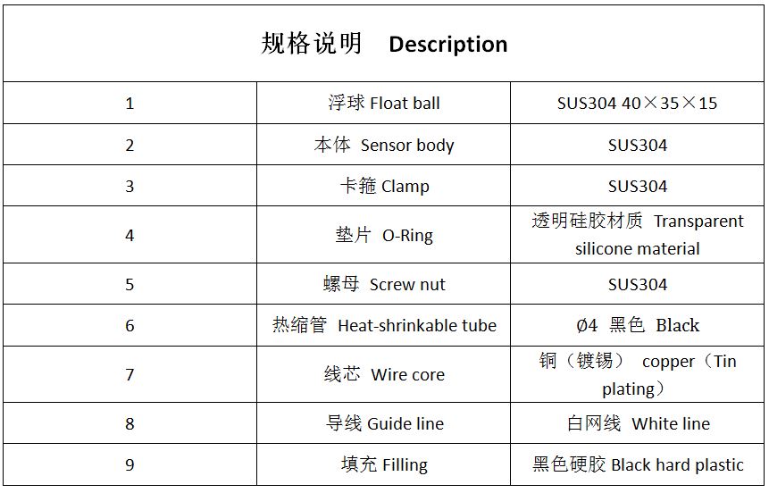 LSS2A41/3/8PF 液位傳感器 浮球開(kāi)關(guān)