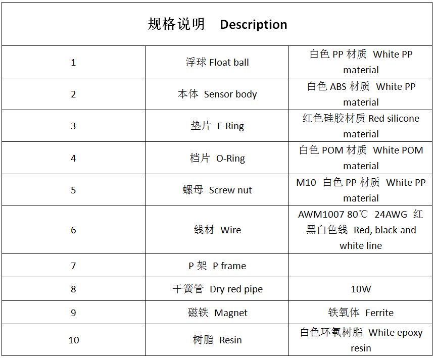 PH-3 液位傳感器 浮球開關